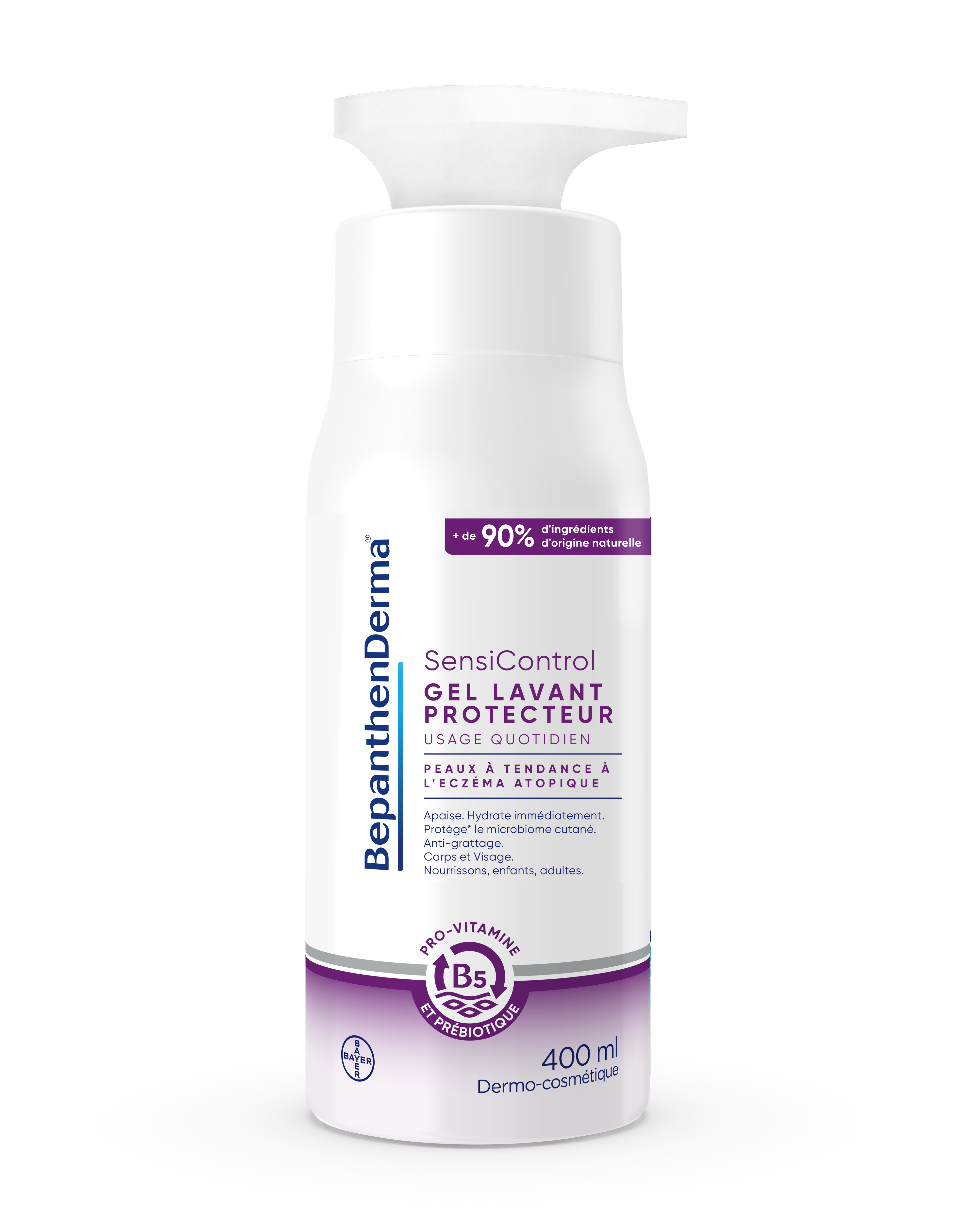 BepanthenDerma SensiControl Gel Lavant Protecteur 400mL Peaux à Tendance à l'Eczéma Atopique