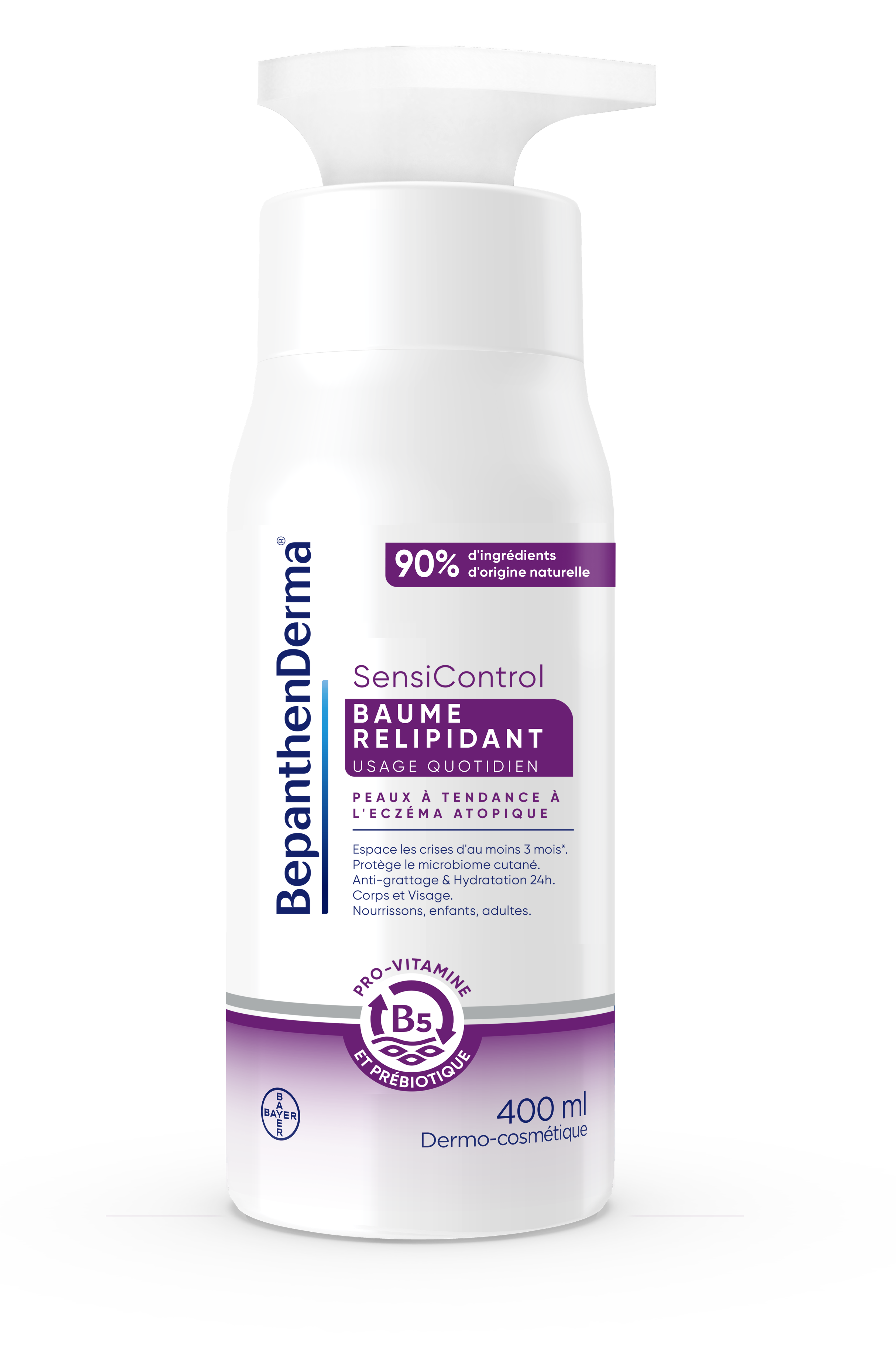 BepanthenDerma SensiControl Baume Relipidant 400mL Peaux à Tendance à l'Eczéma Atopique