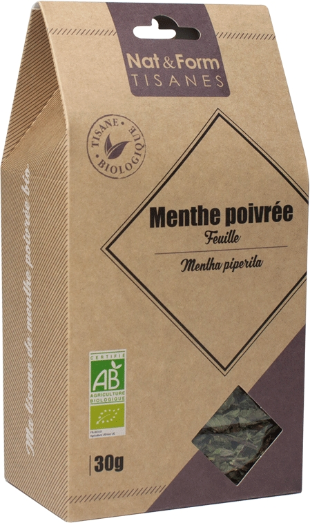 Tisane menthe poivrée feuille bio 30g