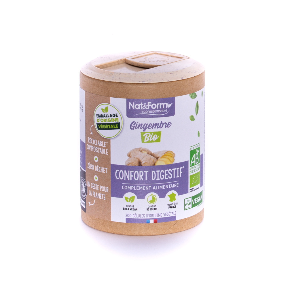 Gingembre Bio 200 gélules végétales