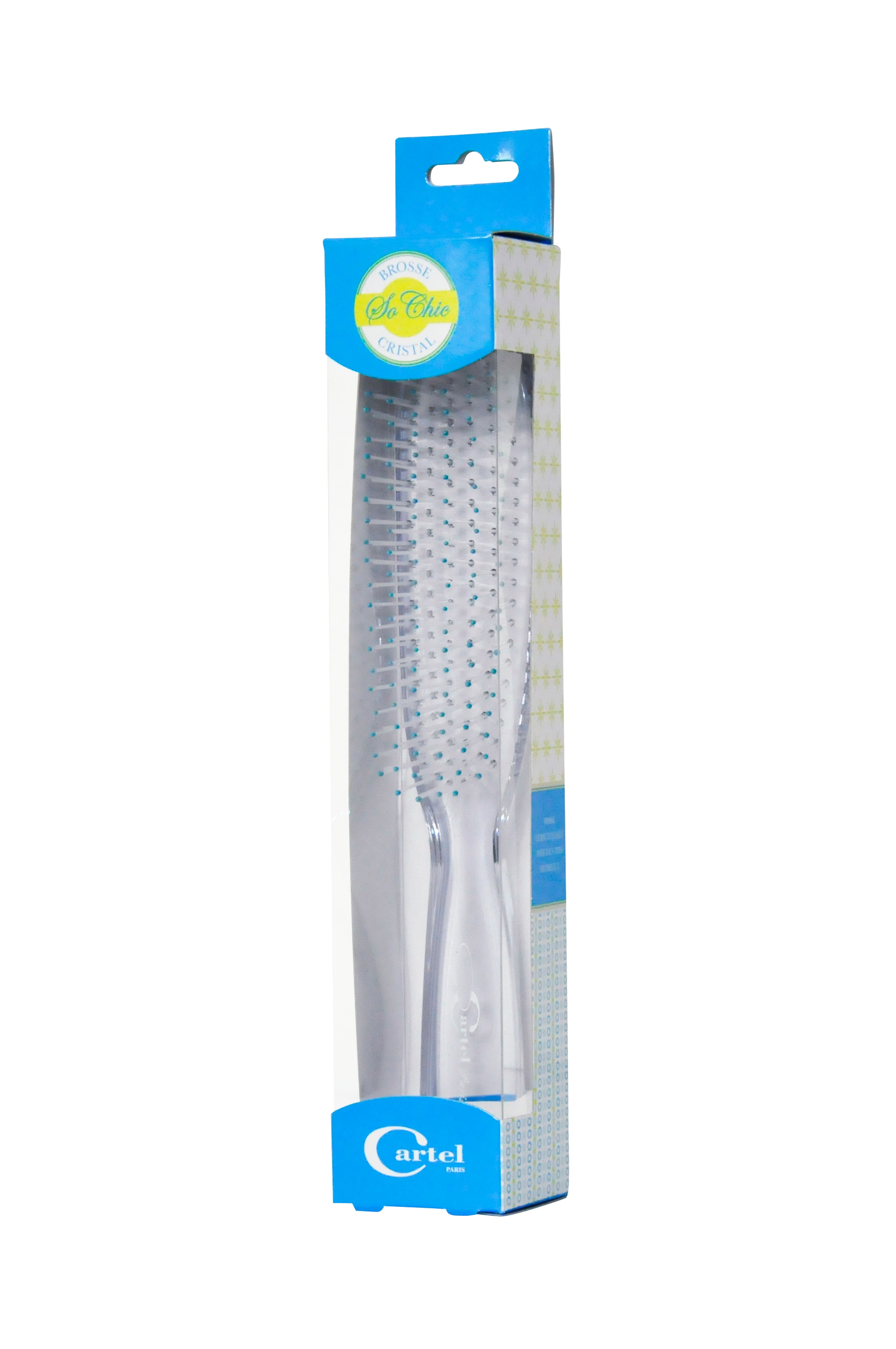 Brosse Cristal So Chic Bleu Grand Modèle