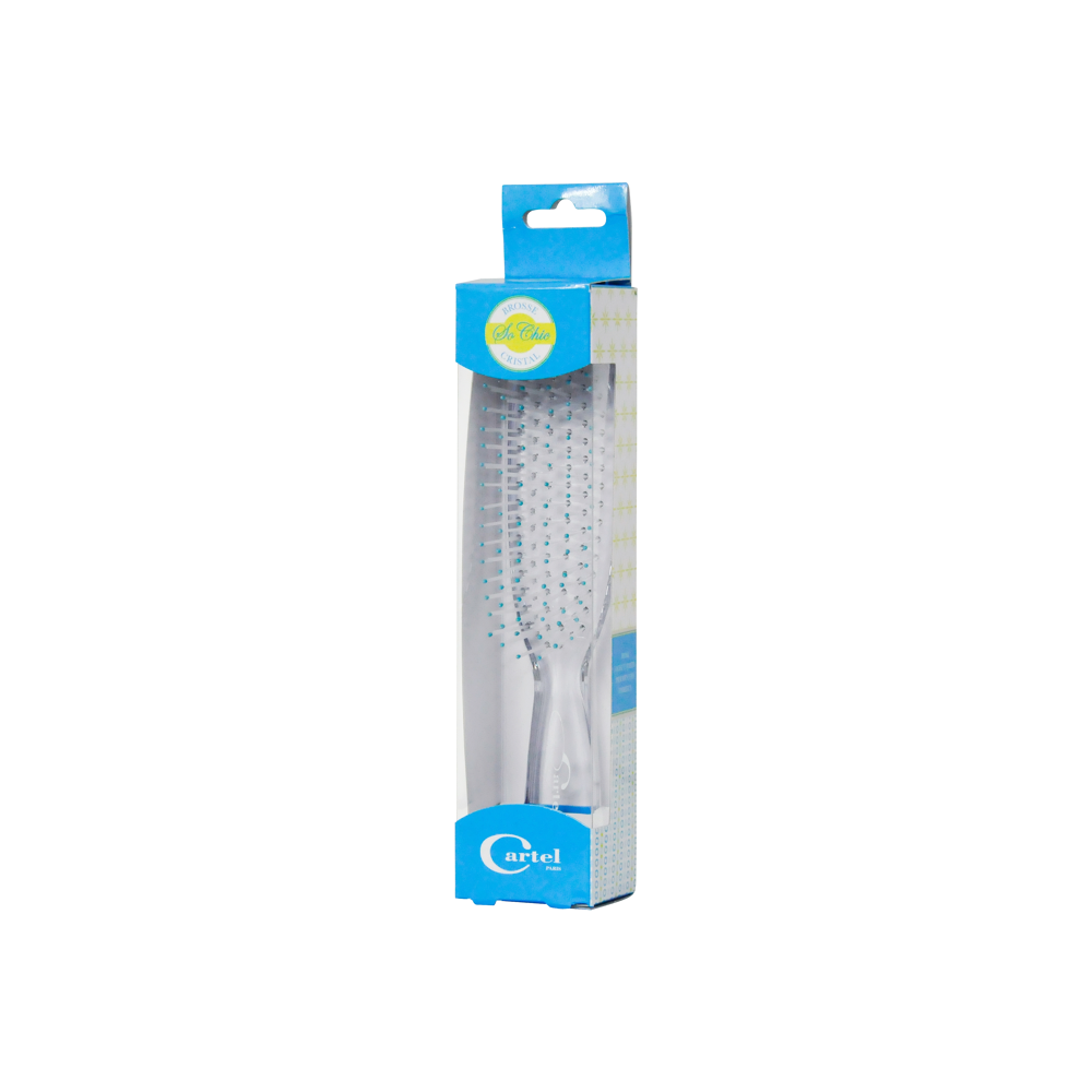Brosse Cristal So Chic Bleu Petit Modèle