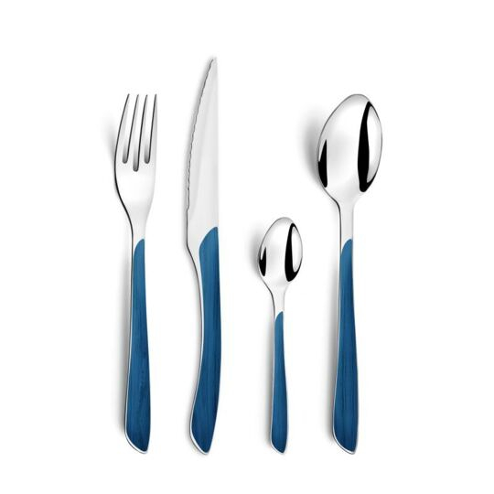 Ménagère 24 pièces Amefa Eclat Nature bleu marine