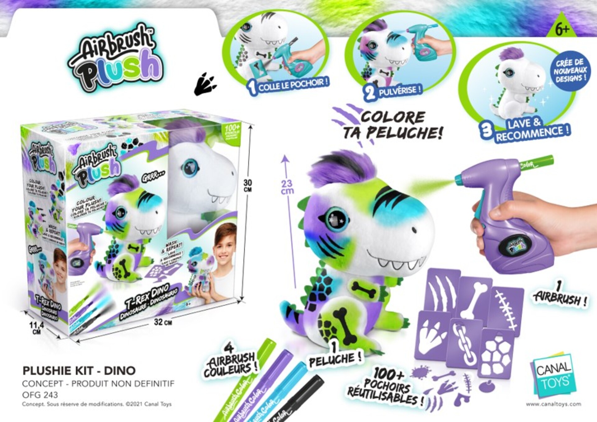 Airbrush Peluche - Dinosaure