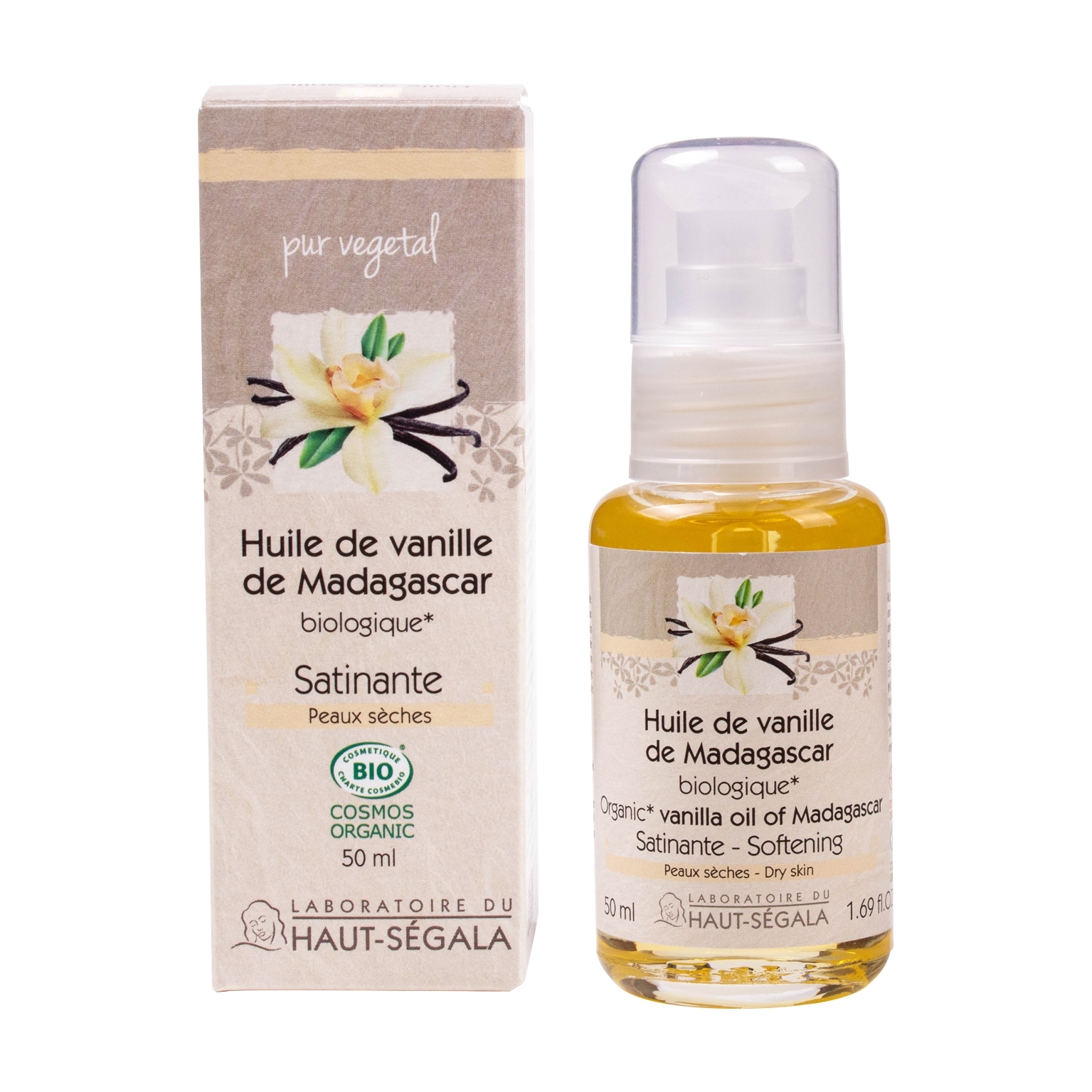 Huile végétale biologique de vanille 50 ml