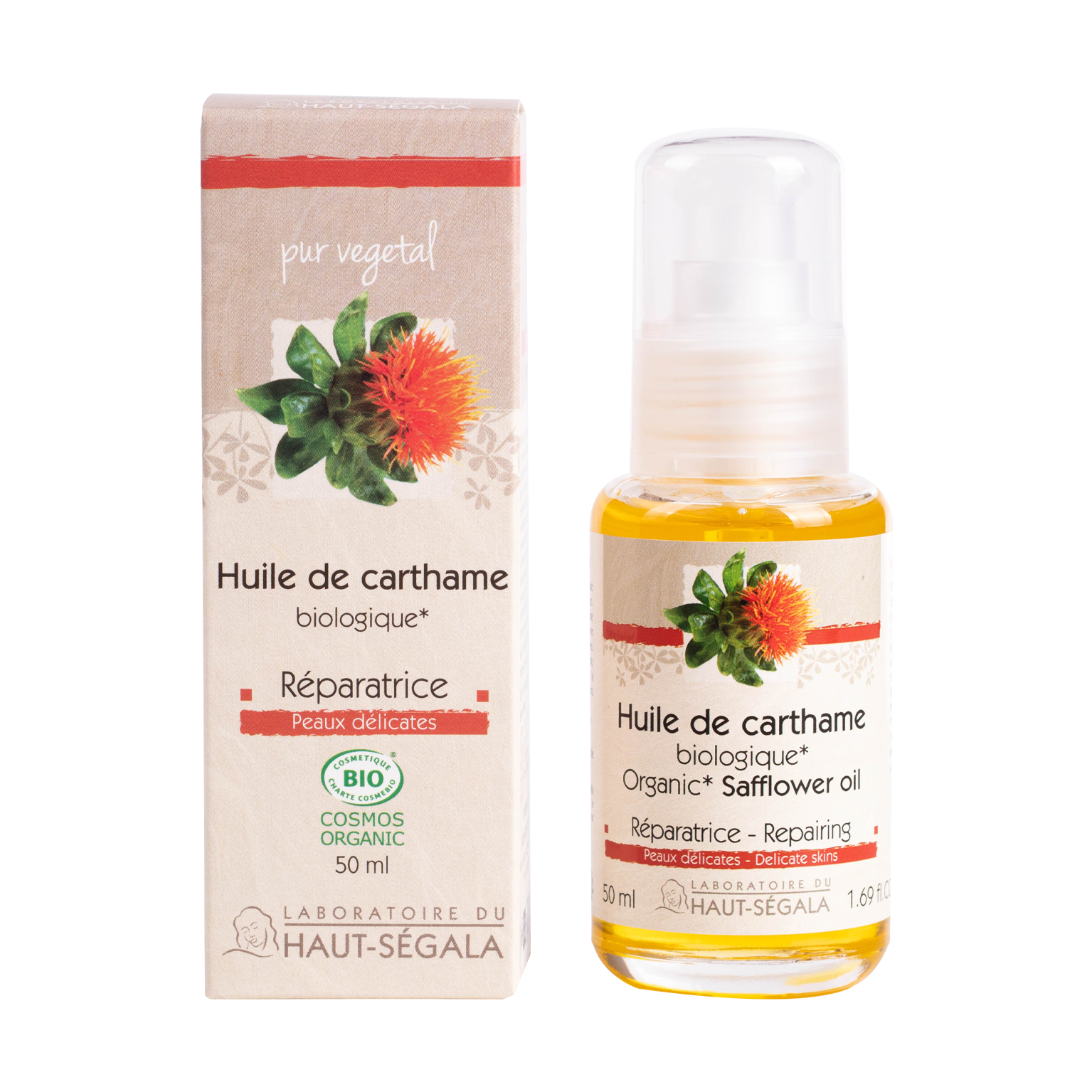 Huile végétale biologique de carthame 50 ml