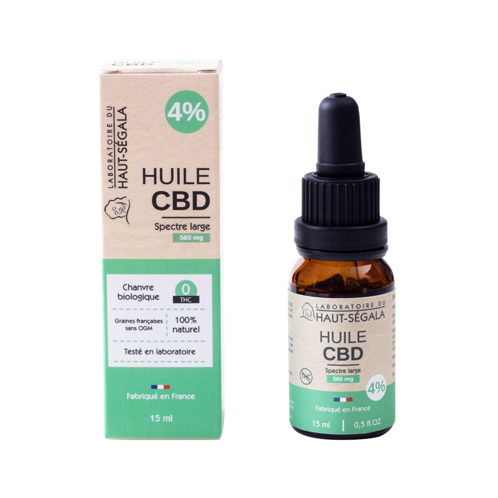 Huile CBD spectre large 4% naturelle