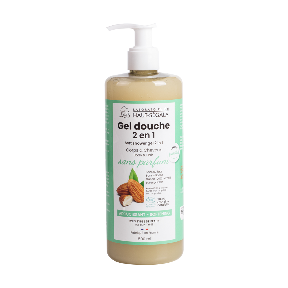 Gel Douche 2 En 1 Sans Parfum Biologique 500ml