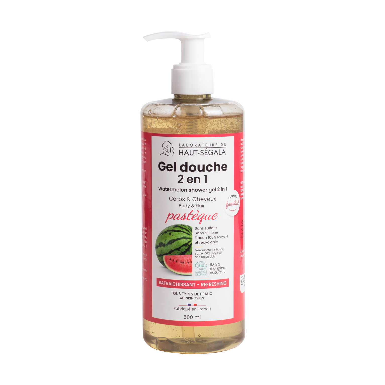 Gel Douche 2 En 1 Pastèque Biologique 500ml