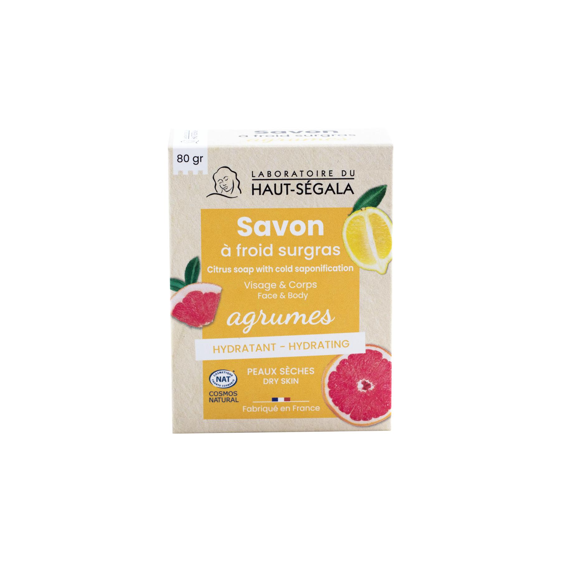 Savon A Froid Surgras Agrumes Biologique 80g