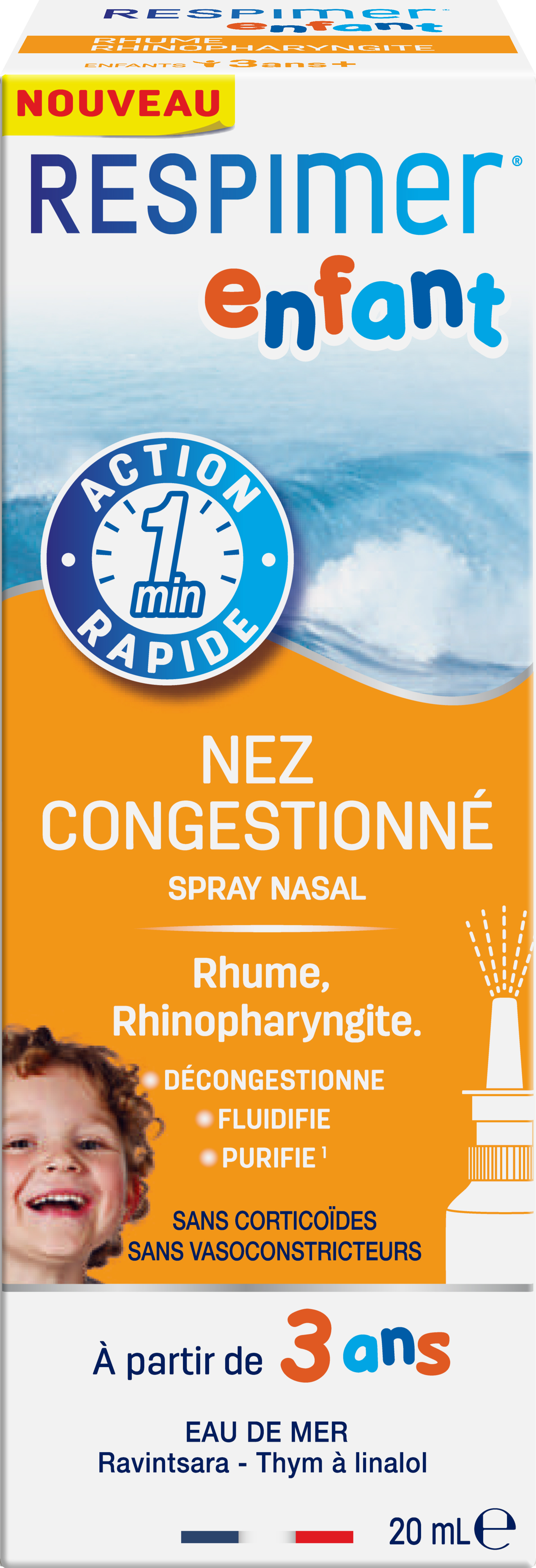 Respimer enfant action rapide spray nasal 20 ml
