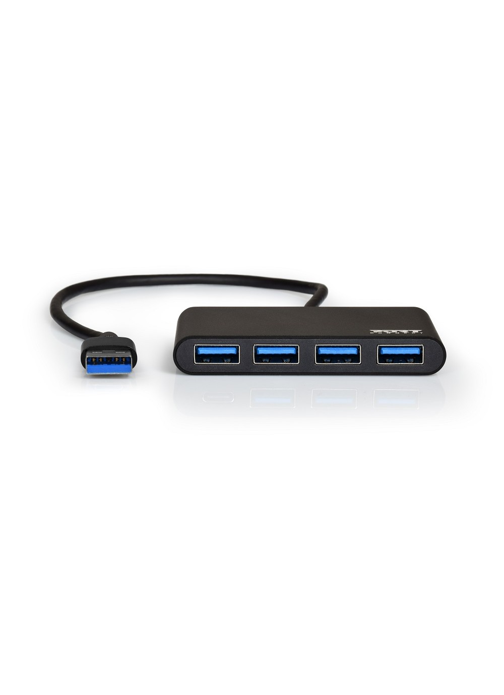 Port Designs 900121 hub & concentrateur USB 3.2 Gen 1 (3.1 Gen 1) Type-A 5000 Mbit/s Noir