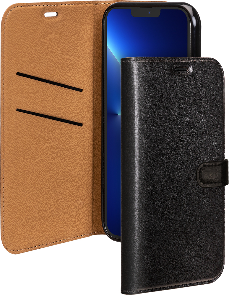 Protection Folio iPhone 13 Pro Max Bigben Wallet avec languette Noir