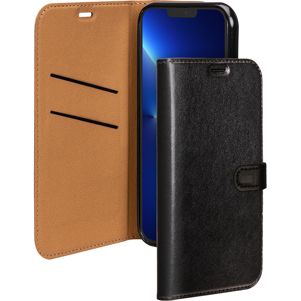 Protection Folio iPhone 13 Pro Max Bigben Wallet avec languette Noir