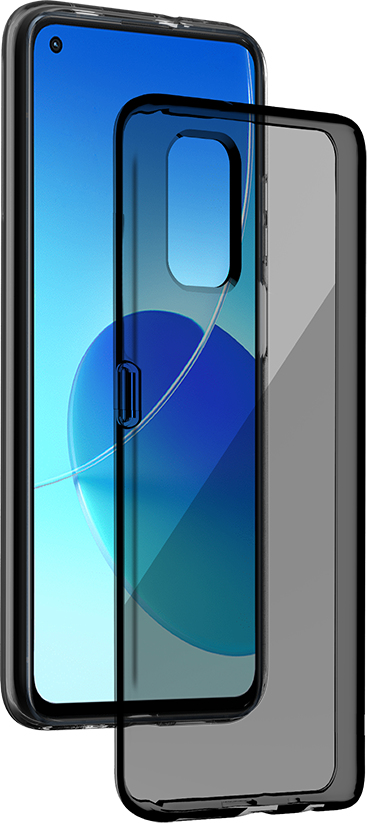 Coque Oppo Reno 6 Silisoft souple Noire Bigben