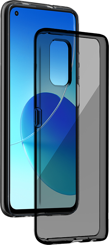 Coque Oppo Reno 6 Silisoft souple Noire Bigben