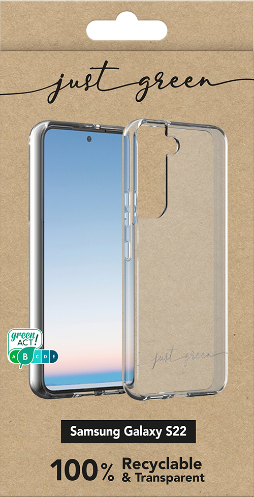 Coque Samsung G S22 5G Infinia Transparente - 100 % Recyclable Just Green