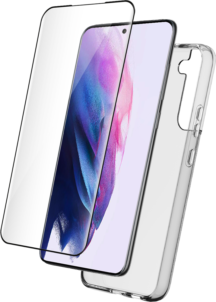 Pack Samsung G S22+ 5G Coque Transparente + Verre trempé Bigben