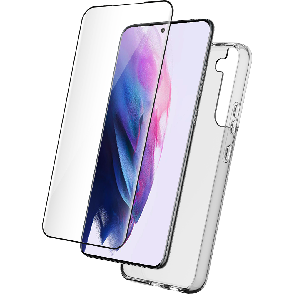 Pack Samsung G S22+ 5G Coque Transparente + Verre trempé Bigben