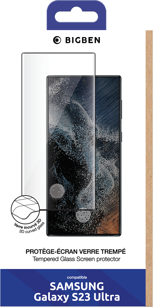 Protège écran 3D Samsung G S23 Ultra 5G Bigben