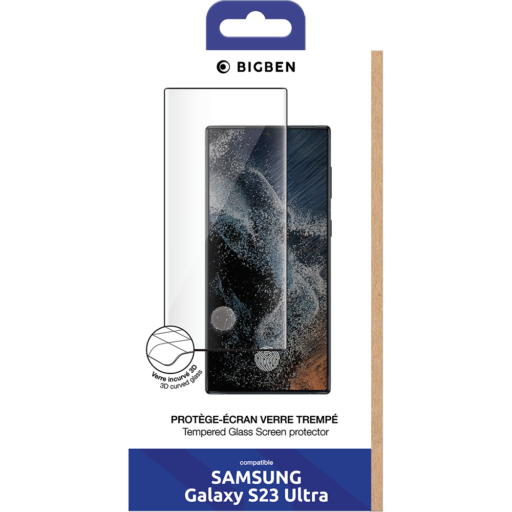Protège écran 3D Samsung G S23 Ultra 5G Bigben