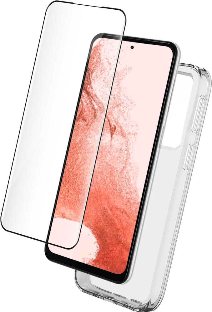 Pack Samsung G S23+ 5G Coque Transparente + Verre trempé Bigben