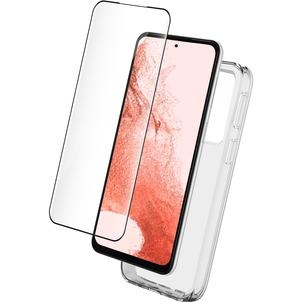 Pack Samsung G S23+ 5G Coque Transparente + Verre trempé Bigben