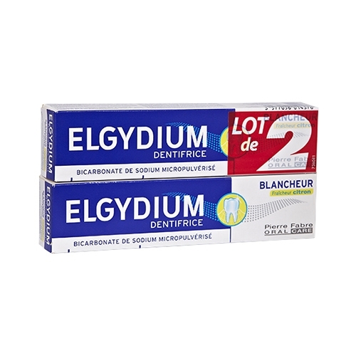 Elgydium - Dentifrice Blancheur Citron duo 2X75ml