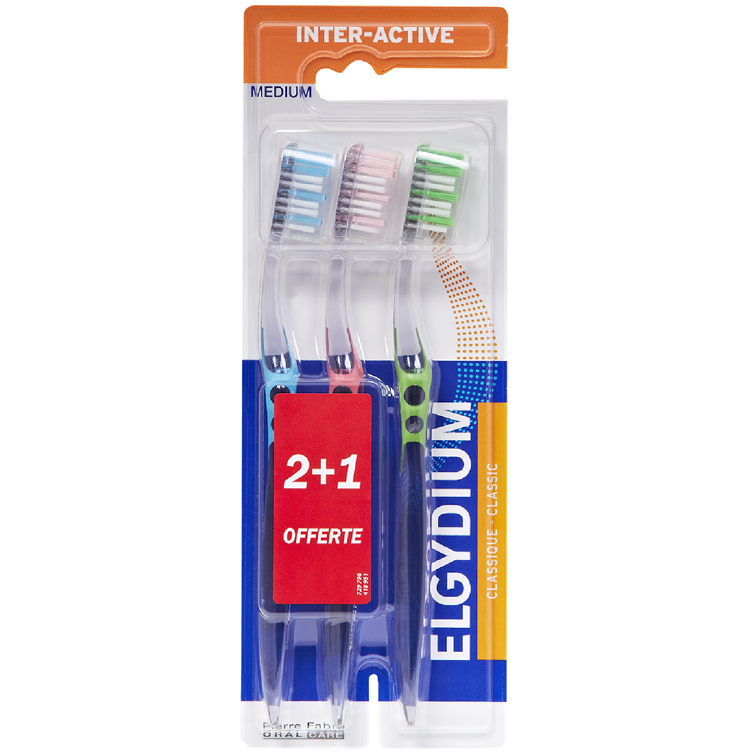 Brosse à dents Interactive médium trio dont 1 offerte