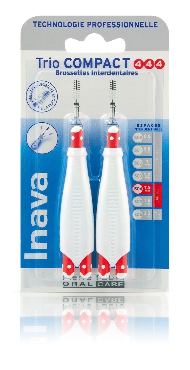 Inava TrioCompact Rouge (ISO 4/4/4) - brossette interdentaire