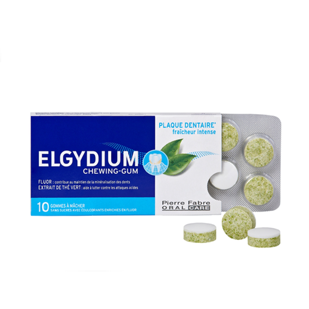 Pierre Fabre Oral Care - Elgydium Chewing-Gum Plaque dentaire Substitut Brossage 10 gommes
