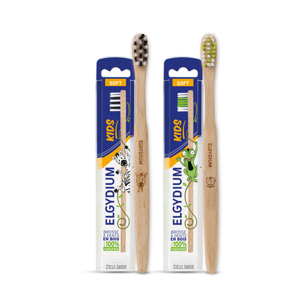 Elgydium Kids Brosse à dent bois eco - 2/6 ans
