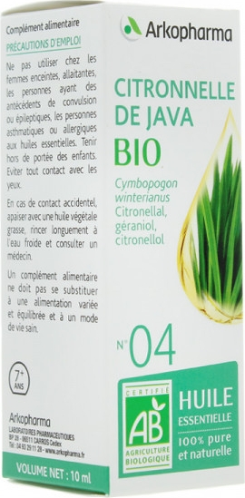 Huile essentielle citronnelle de java 10ml