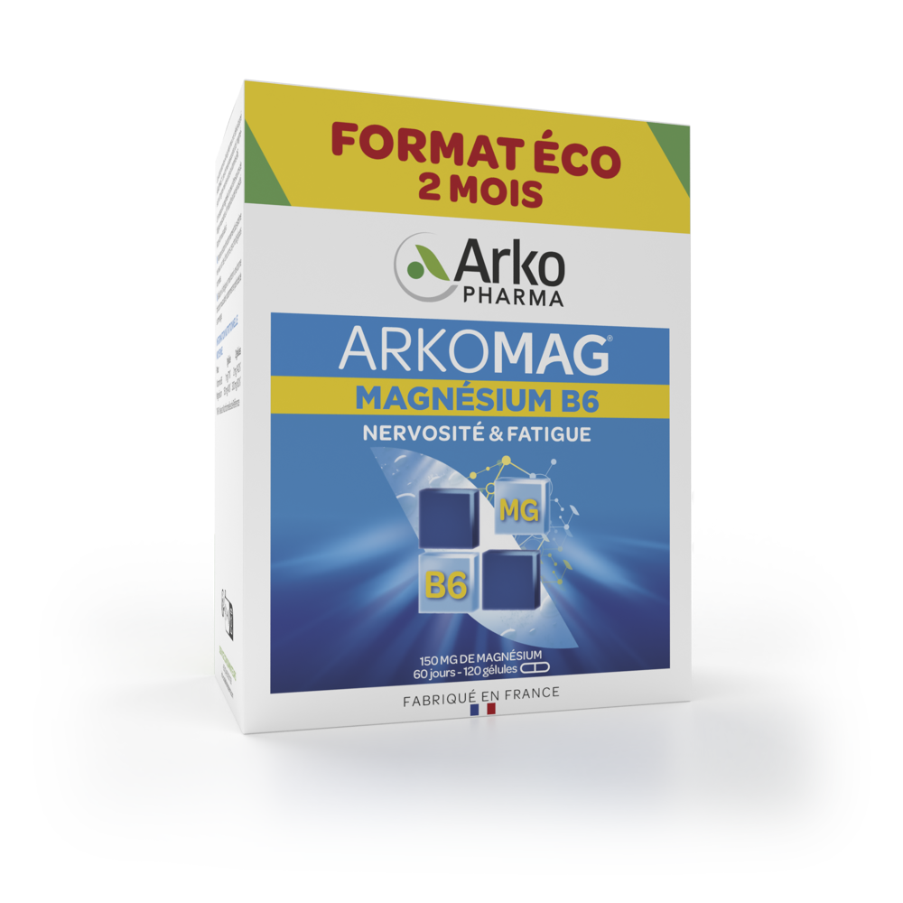 Arkomag Magnésium / Vitamine B6 - 120 gélules (blisters) Offre Spéciale Nouveau