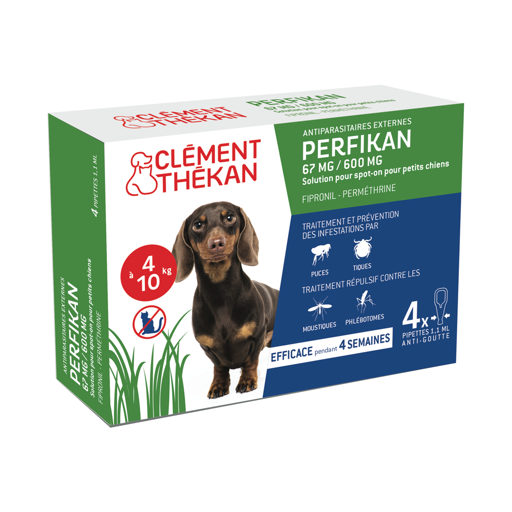 Anti-Puces Anti-Tiques Chien 4-10kg 4 Pipettes