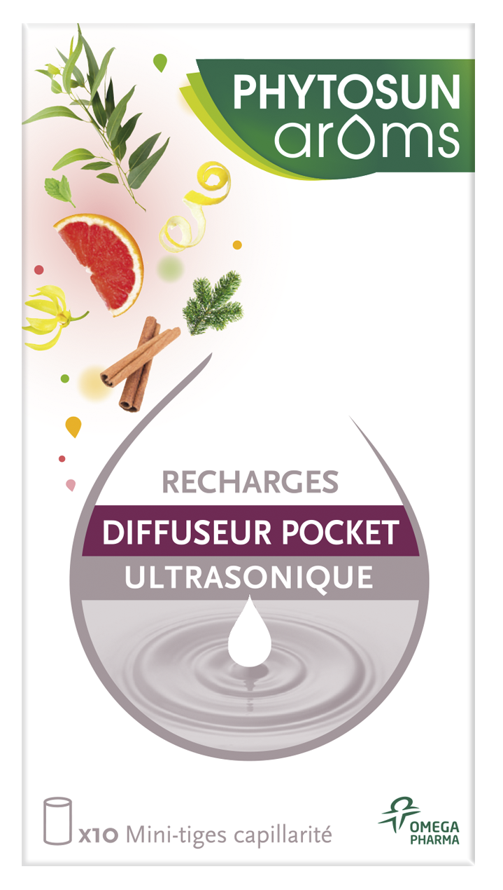 Recharges diffuseur pocket 10 mini-tiges capillarité