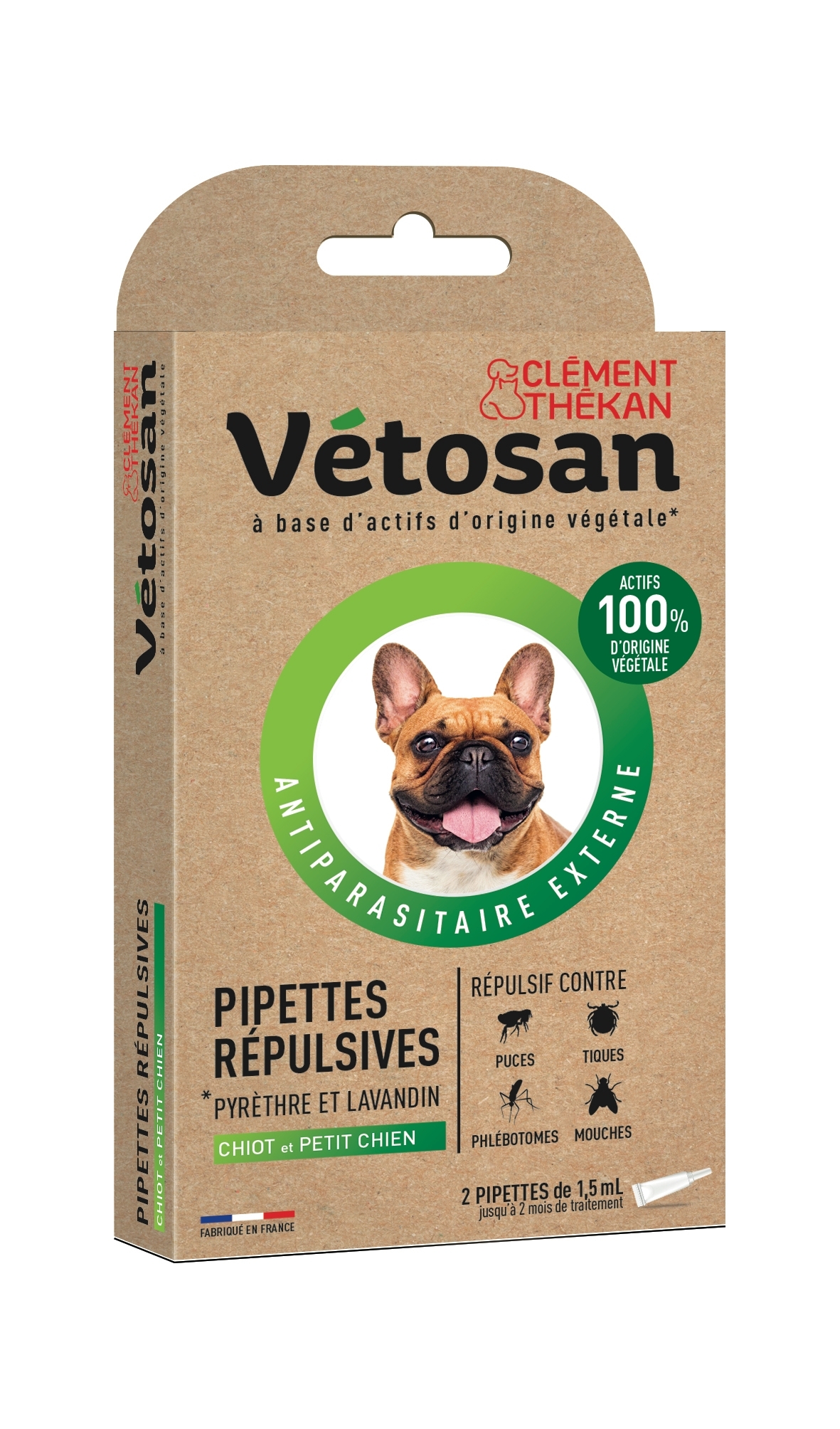 Anti-Puces Anti-Tiques Chiot Petit Chien 2 Pipettes