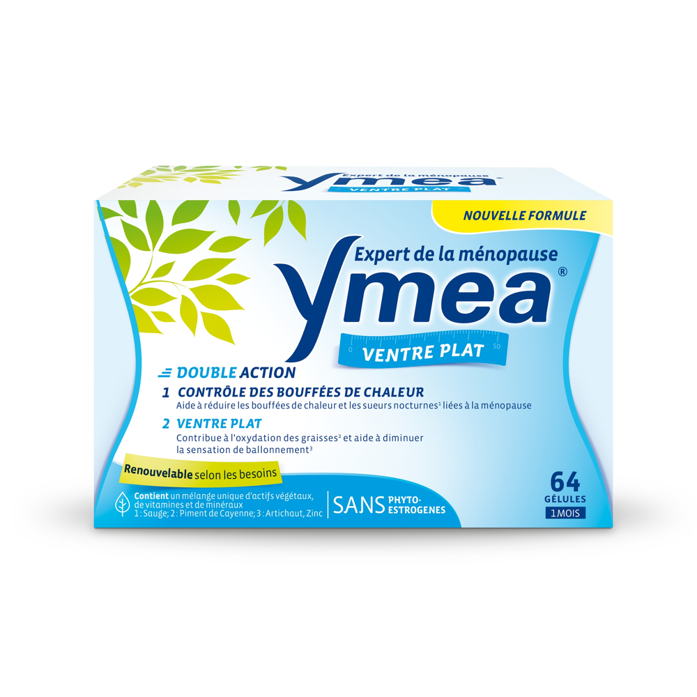Ménopause Bouffées de Chaleur et Ventre Plat 64 Gélules