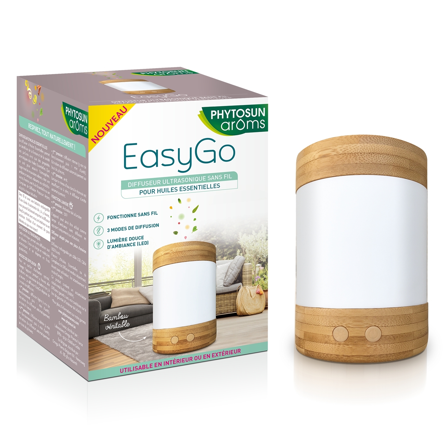 EasyGo Diffuseur d'Huiles Essentielles Sans Fil