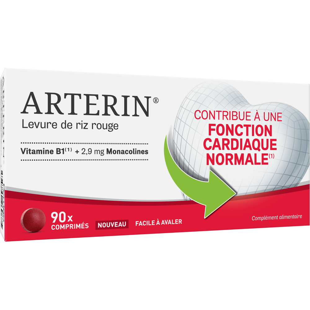 Arterin Levure de riz rouge 2,9 mg Complément Alimentaire 90 Comprimés