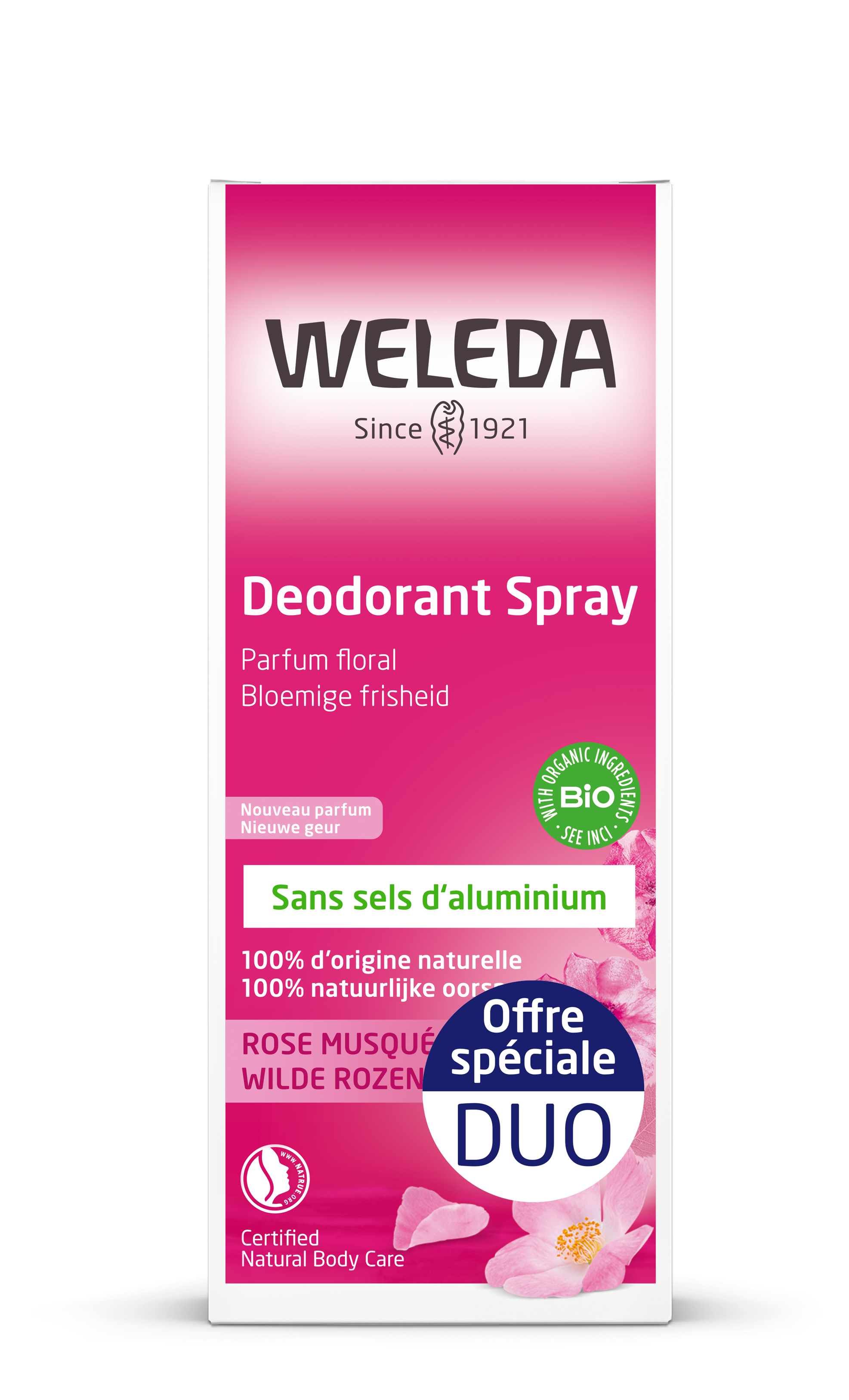 Duo Déodorant à la Rose 2X100ml
