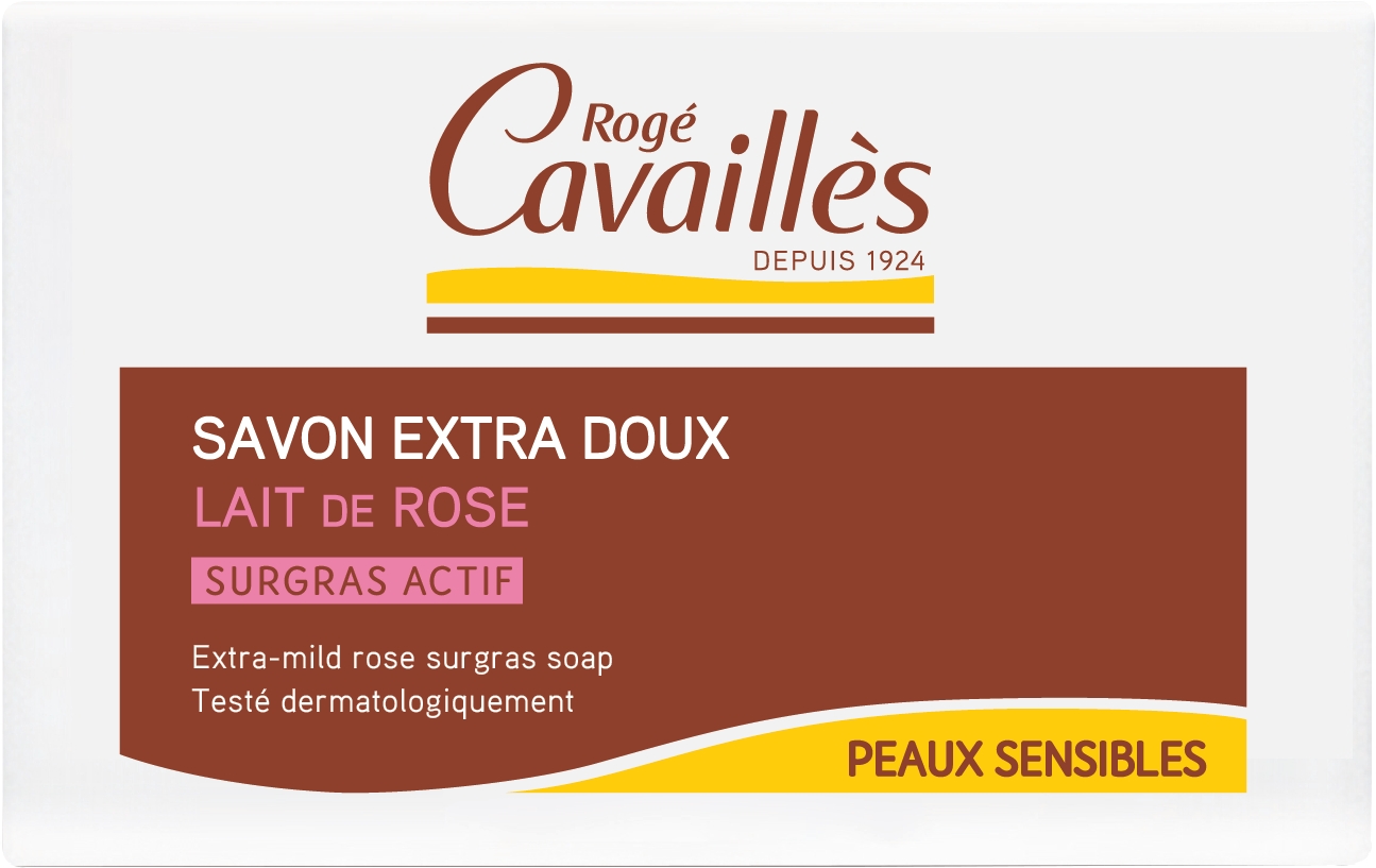 Savon surgras extra-doux lait de rose 150g