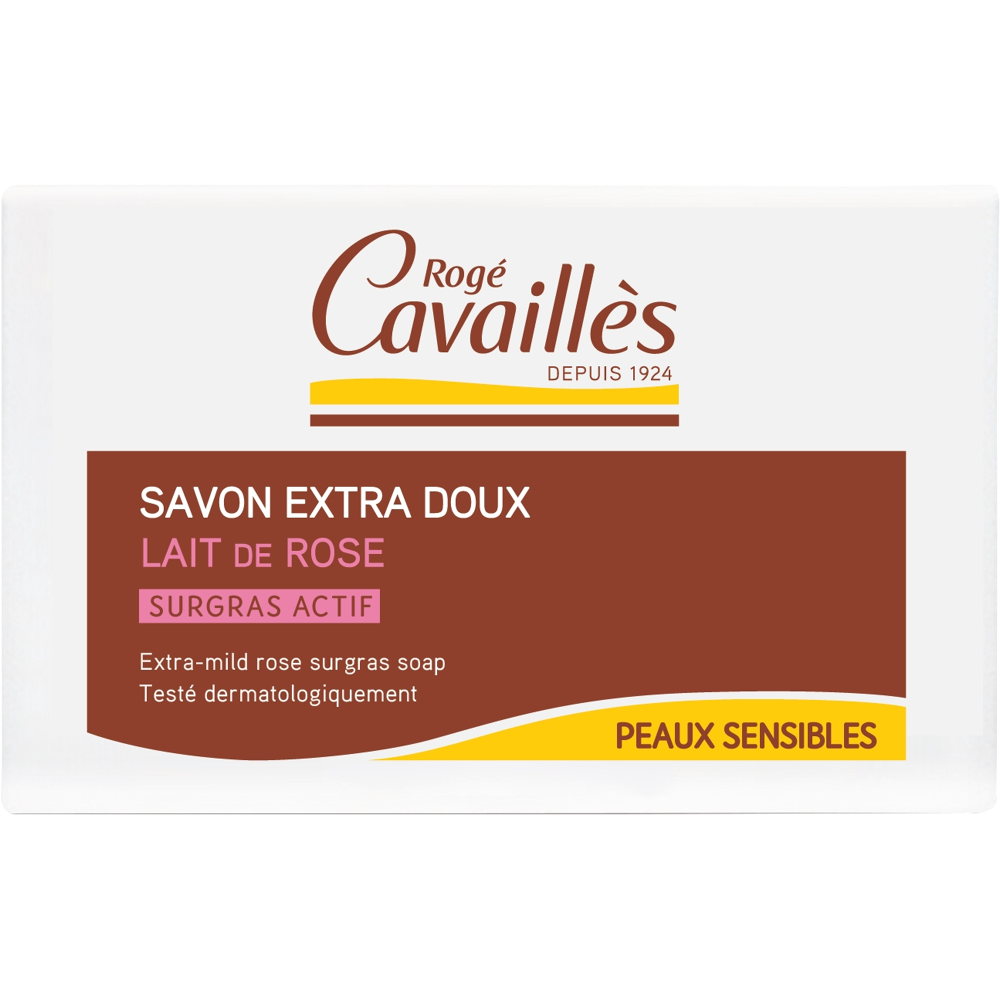 Savon surgras extra-doux lait de rose 150g