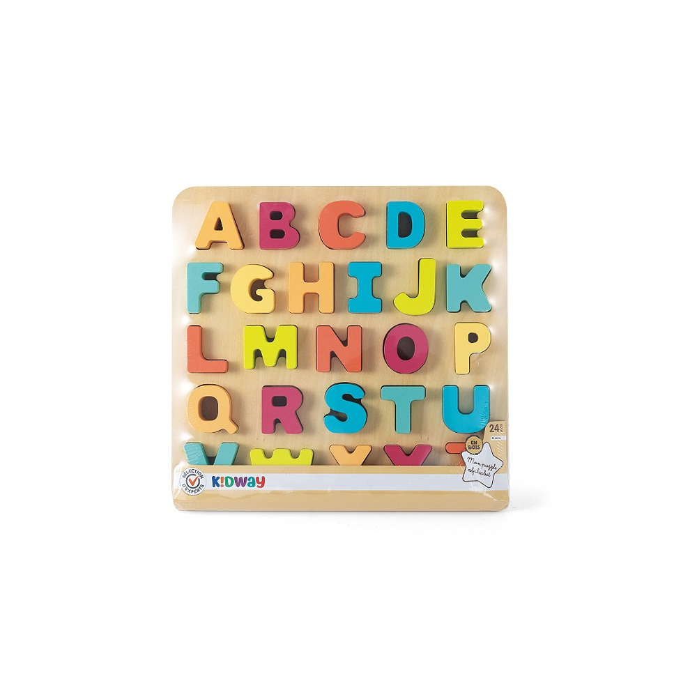 Sélection d’Experts - Kidway - Mon puzzle alphabet en bois - Eveil 1er âge - 2 ans et +