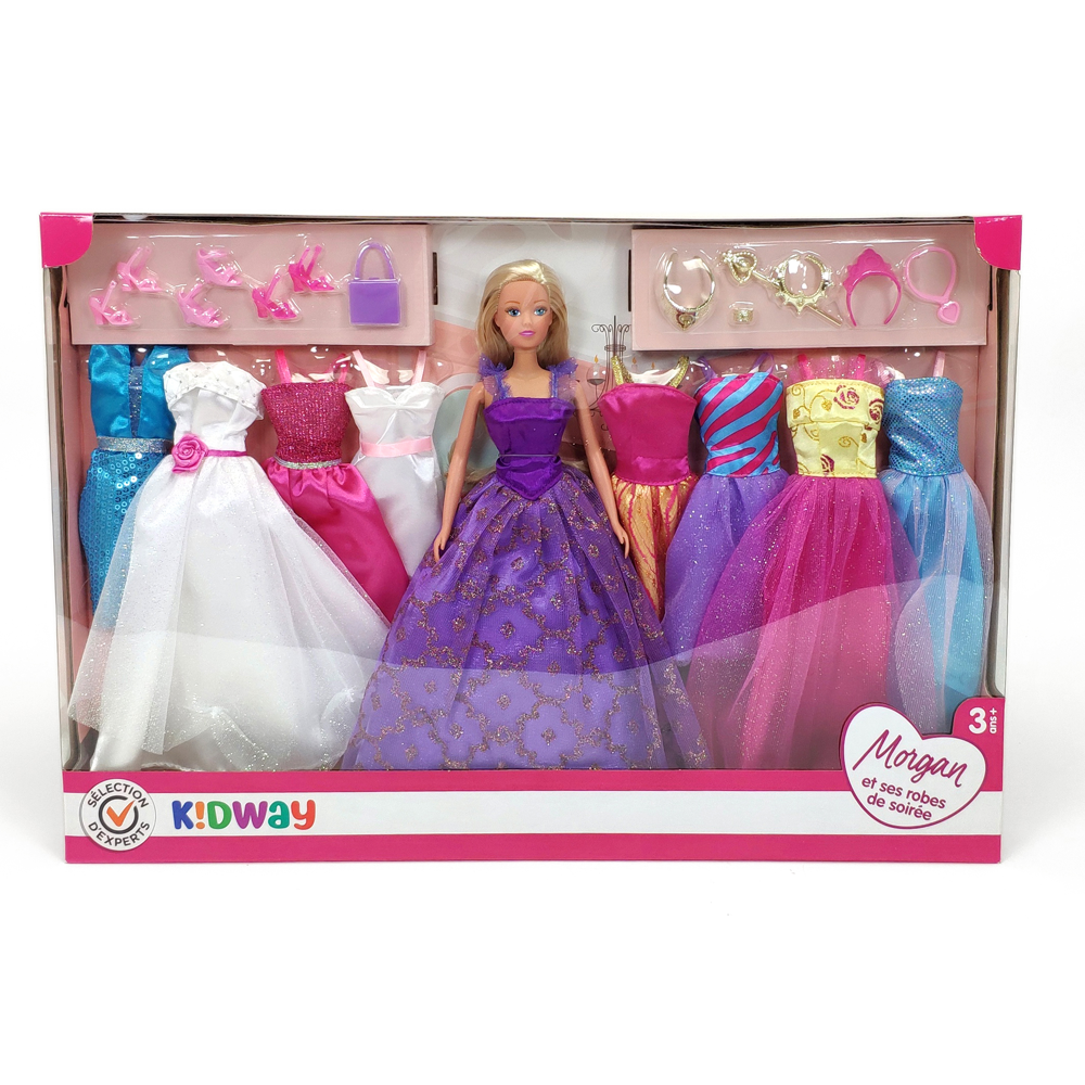 Sélection d’Experts - Kidway - Morgan et ses robes de soirée - Poupée mannequin - 3 ans et +