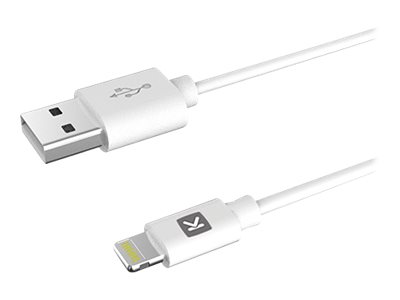 Chargeur allume-cigare blanc 1 USB 2.4A + câble Lightning - Sélection d’Experts - Linkster