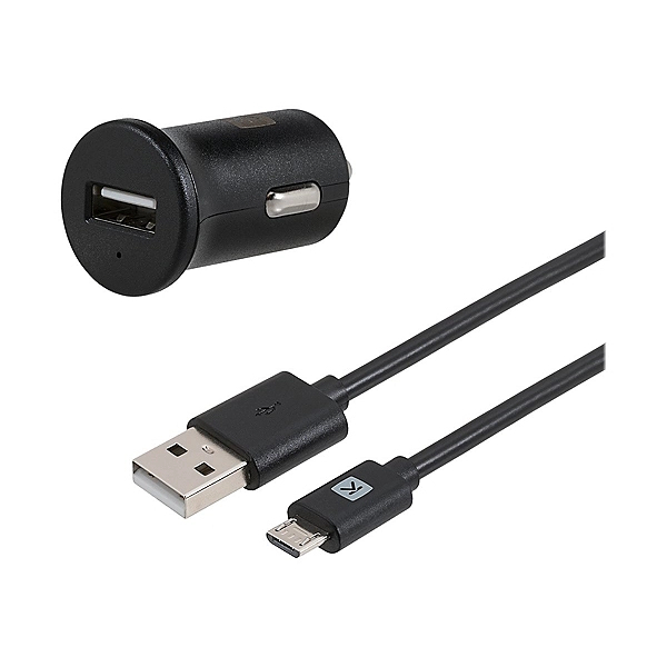 Support universel via fixation grille + chargeur voiture 2,4A + cable micro USB LINKSTER