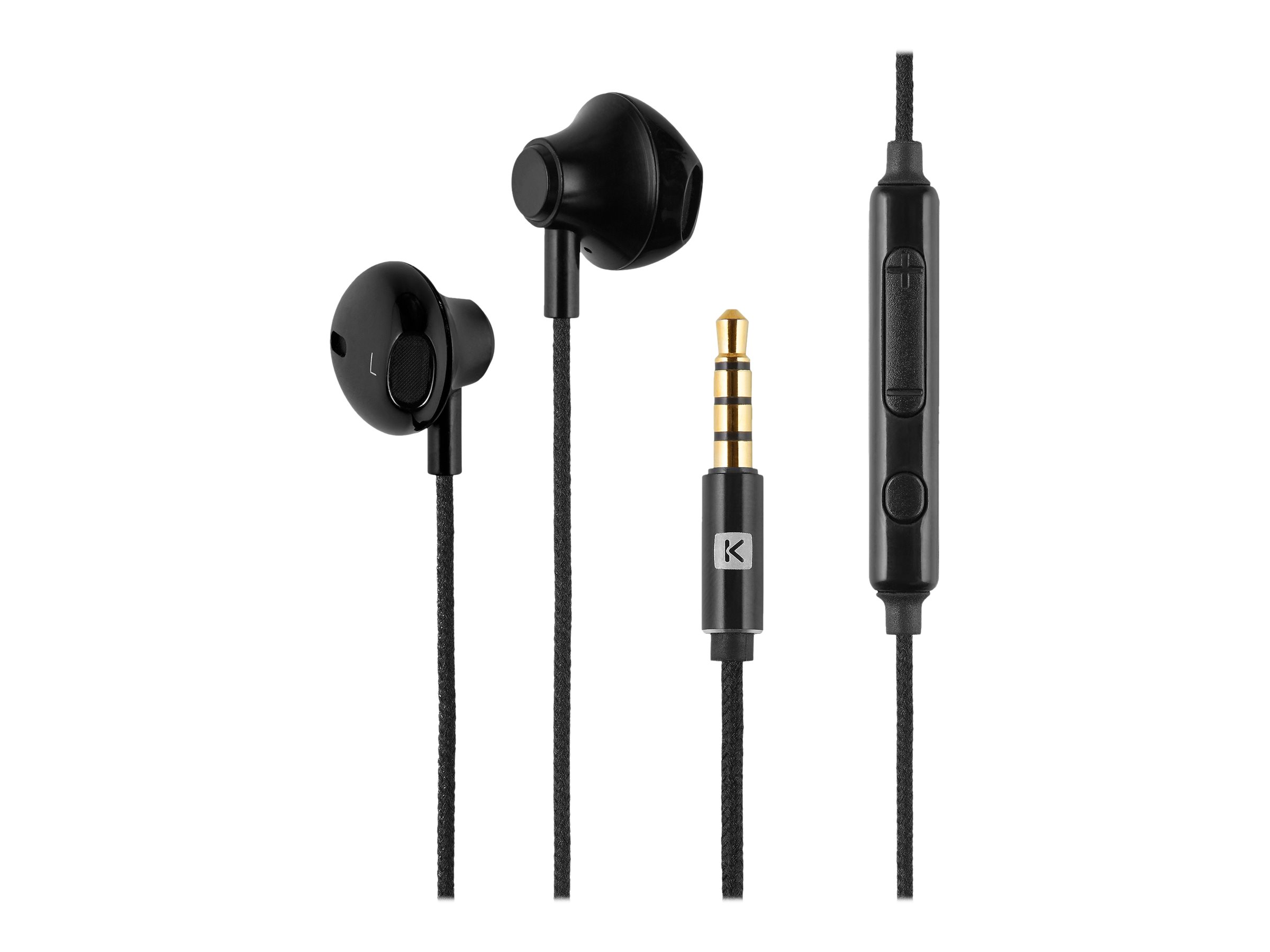 Ecouteurs semi intra-auriculaires filaires Linkster noirs JC-R006 BLACK