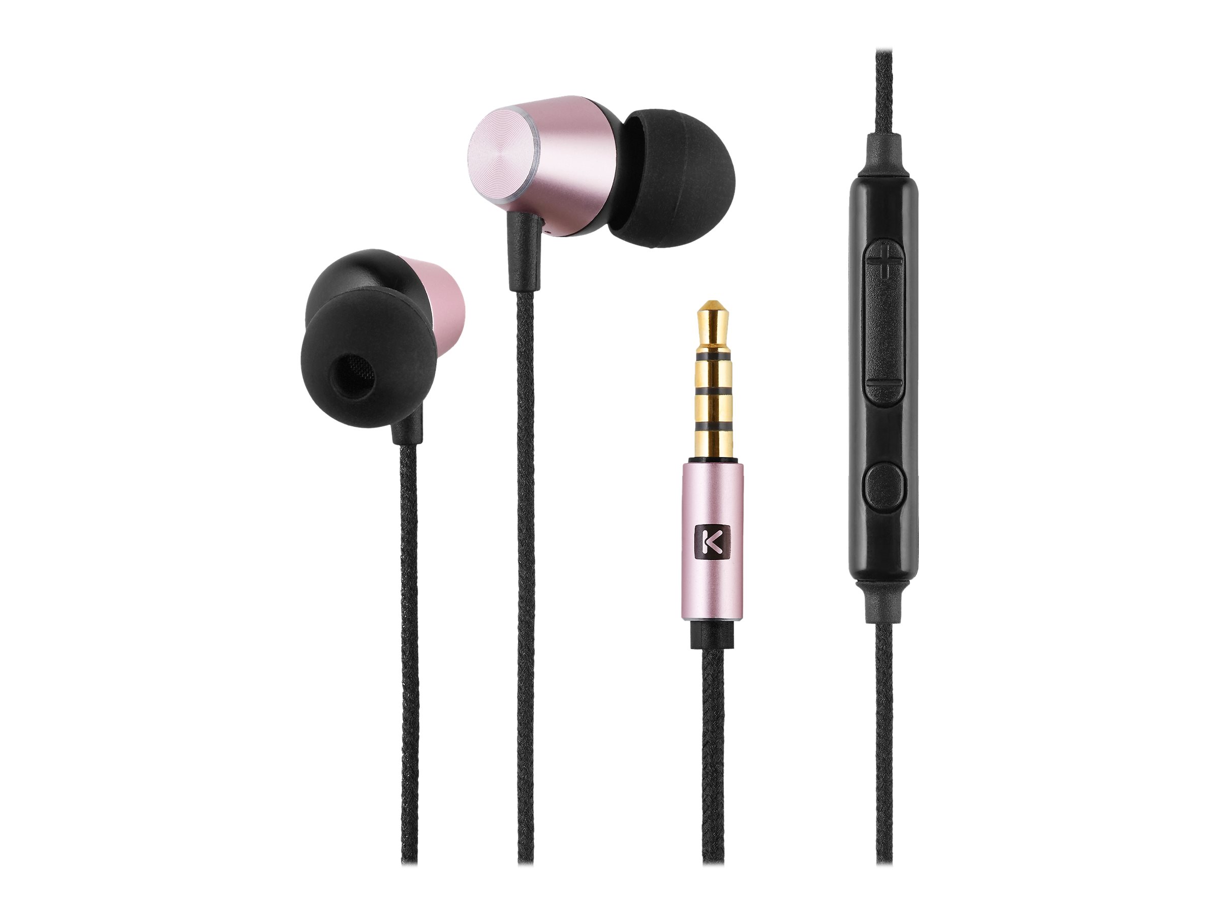 Ecouteurs intra-auriculaires filaires Linkster roses JC-305 PINK