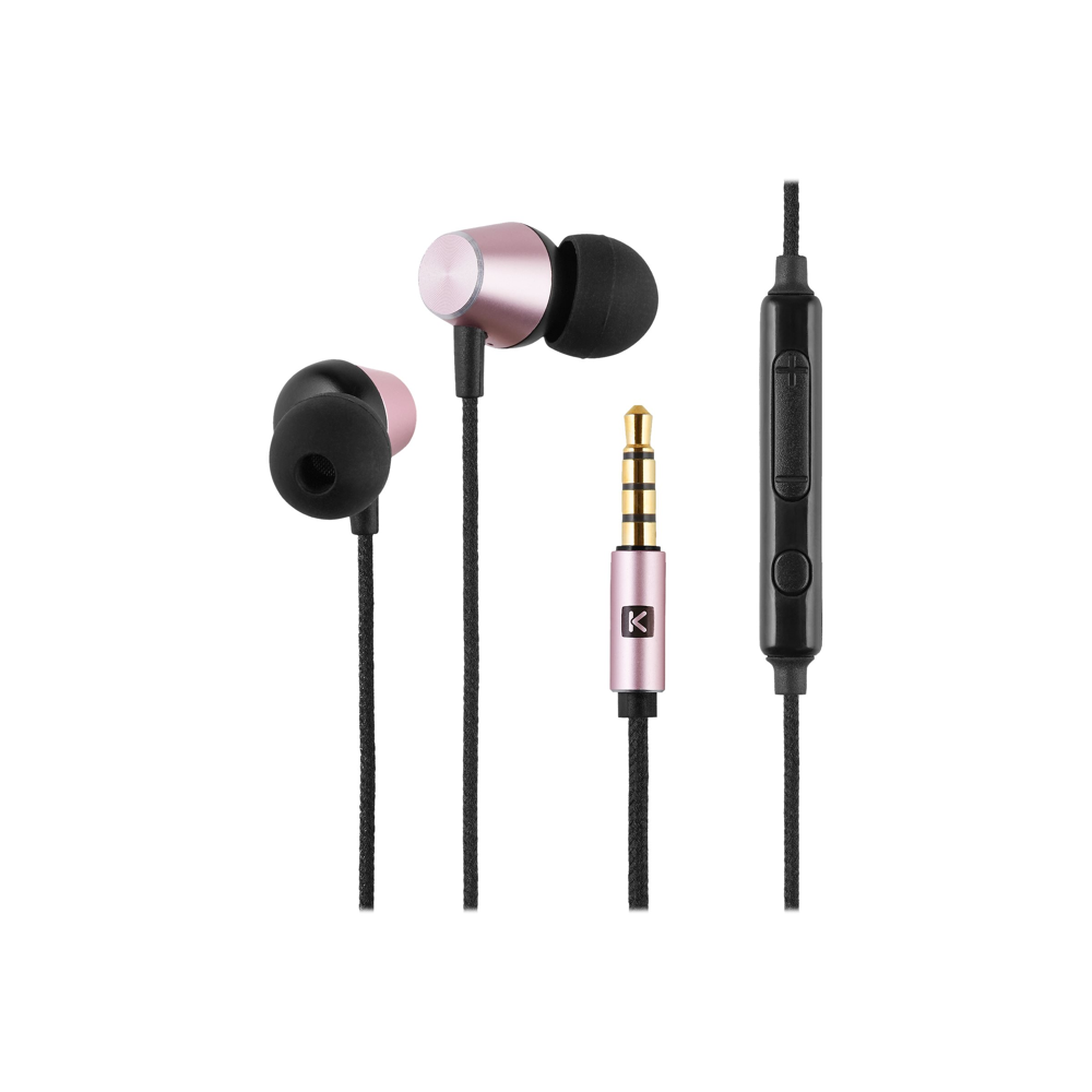 Ecouteurs intra-auriculaires filaires Linkster roses JC-305 PINK